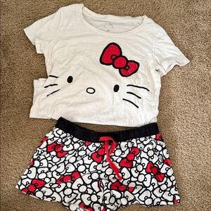 Hello Kitty Black and Red Pajama Set
